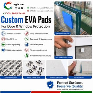 Coussinets <span class=keywords><strong>en</strong></span> mousse EVA personnalisés pour la protection des fenêtres <span class=keywords><strong>en</strong></span> verre, option de fixation adhésive, plusieurs tailles et épaisseurs, impression de logo personnalisée - Product Image 2