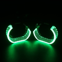 Nouveau produit phare Sanvi RGB I8, anneaux lumineux LED Angel Eyes en forme de L de 3 pouces pour phares, décoration de retrofit, 12V 5W 6000K, lentille de projecteur, anneaux halo