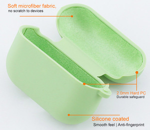 Estuche Rígido de Silicona <span class=keywords><strong>para</strong></span> Auriculares <span class=keywords><strong>Airpods</strong></span> Pro 3 con <span class=keywords><strong>Forro</strong></span> Interior de Franela de Algodón <span class=keywords><strong>para</strong></span> <span class=keywords><strong>Airpods</strong></span> 4 Pro 2 AP040 - Product Image 2