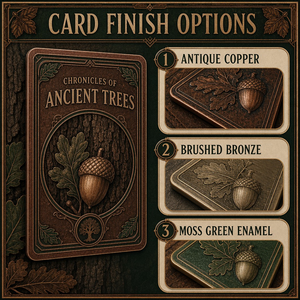 Carta Collezionabile in Metallo Incisa in 3D Personalizzata, Cronache degli Alberi Antichi, Souvenir in Rame Anticato e Acciaio Inossidabile - Product Image 5