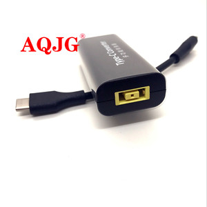 Adaptateur secteur <span class=keywords><strong>USB</strong></span> Type <span class=keywords><strong>C</strong></span> Convertisseur Prise d'alimentation pour ordinateur portable <span class=keywords><strong>Connecteur</strong></span> de prise carrée Femelle vers Type-<span class=keywords><strong>C</strong></span> Chargeur pour Macbook Lenovo Hp 65W - Product Image 1
