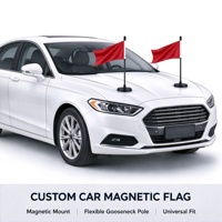 Drapeau magnétique robuste pour capot de voiture, logo personnalisé pour publicité sur camion et fourgonnette, et activités patriotiques, drapeau magnétique personnalisé pour voiture
