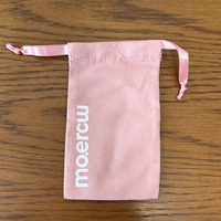 Bolsa de Algodón Personalizada a Prueba de Polvo, Color Rosa, con Cordón y Cintas de Seda