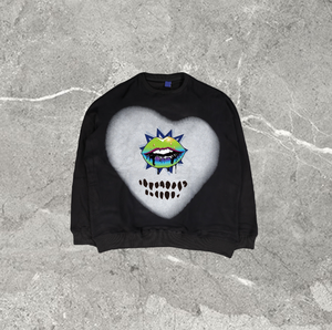 Sweat-shirt à col rond uni en molleton lourd surdimensionné en coton pour homme, broderie personnalisée, fermeture éclair lavée, respirant, streetwear - Product Image 2