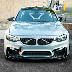 Gloss Black <b>Car</b> Front Bumper Splitter Lip <b>Diffuser</b> Body Kit Spoiler Guard <b>for</b> BMW 3 Series M3 F80 4 Series M4 F82 F83 2015-2020 - Product Image 4
