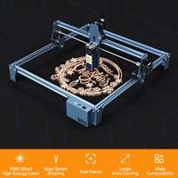 Graveur laser SCULPFUN S9 5,5 W avec pointe ultra-fine de 0,06 mm, machine de découpe et de gravure laser de bureau pour le bois