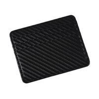 Tarjetero Personalizado con Logotipo, de Fibra de Carbono y Cuero PU, para Tarjetas de Crédito y de Visita