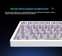 Clavier de jeu mécanique Mars 75 Pro 75% à axe magnétique en alliage d'aluminium CNC USB-C Hot-Swap RGB résistant aux déversements