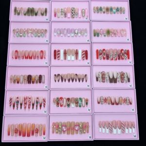 Ongles à presser personnalisés, design sur mesure, <span class=keywords><strong>manucure</strong></span> artistique, couverture complète, ongles faits à la main, ongles en acrylique avec diamants - Product Image 2