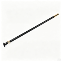 Balustre d'escalier droit noir et or simple, colonne métallique de luxe pour rampe d'escalier intérieure