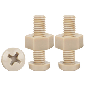 High Temperature Heat Resistant <b>Plastic</b> PEEK Cross Pan Head <b>Screw</b> and Nut Assemblies M2 M3 M5 <b>Plastic</b> <b>Screw</b> Nut Assembly - Product Image 5