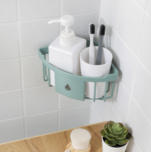 塑料浴室厨房转角储物架壁架末端壁挂架展示书架浴室 - Product Image 2