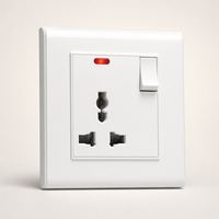 MVAVA-Cadre pour PC britannique 2 Gang 2 Voies 13A Prise de courant électrique de sécurité à double prise avec USB Type C