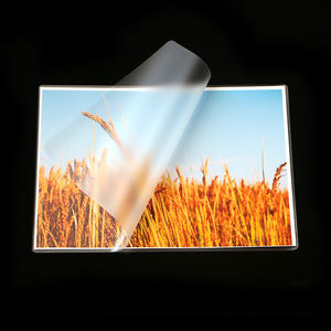 ملمس ناعم بارد بوب بيت + إيفا الحقائب الترقق فيلم أبيض التصوير الهولوجرافي مقاوم للرطوبة لامعة حجم A4 للبطاقات - Product Image 5