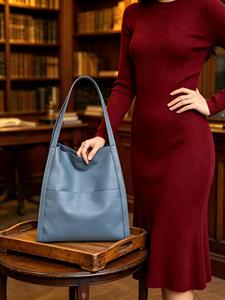 <span class=keywords><strong>Borsa</strong></span> Tote da <span class=keywords><strong>Donna</strong></span> in Vera Pelle di Vacchetta, Nuovo Design 2026, <span class=keywords><strong>Borsa</strong></span> a Spalla Grande 2-in-1 Staccabile per Uso Quotidiano e Ufficio - Product Image 3