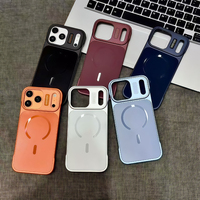 Coque de téléphone magnétique à dos mat pour iPhone 17 16 15 14 Pro Max 13, compatible charge sans fil, protection rigide sans cadre avec boîte