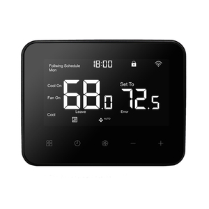 Thermostat d'ambiance programmable électronique Tuya Wifi 24V pour pompe à chaleur, température et humidité - Product Image 1