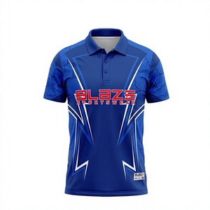 Maillot de golf sublimé personnalisé Elite avec impression frontale, respirant, à ventilation active, motif éclair, pour tenue d'équipe, ODM - Product Image 1