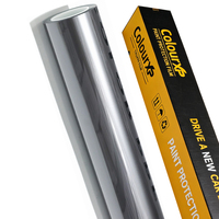 ColorXP TPU Lujosa Película Autoadhesiva Gris Ceniza de 7.5mil de Grosor para Automóviles, Sin Burbujas, Diseño de Vehículo, Transformación de Color