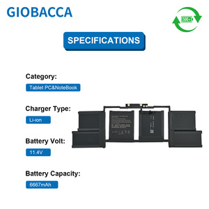 Fábrica 11,4 V 6667mAh A1820 Batería para computadora portátil Paquete de iones de litio para APPLE MACBOOK PRO 15 \ "A1707 2016 2017 Año Notebook - Product Image 4