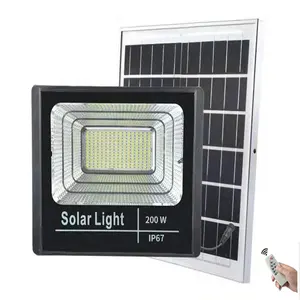 太阳能电源 IP65 安全投影机 200W 工业户外广告牌反射器 LED 太阳能泛光灯