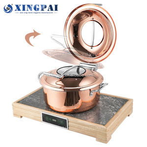 XINGPAI autres fournitures pour hôtels et restaurants chauffe-plats pour <span class=keywords><strong>buffet</strong></span> en acier inoxydable ensemble de chauffe-plats ronds - Product Image 3