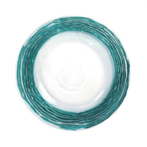 Piastra di ricarica bianca e blu intrecciata per commensali - Product Image 2