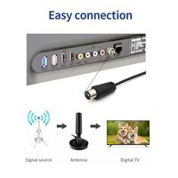Performances Élevées |   Amplificateur d'antenne magnétique intérieur personnalisable, décodeur numérique HDTV, récepteur TV ATSC DTMB ISDB-T DVBT/T2