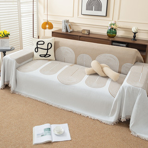 Kit de combinaison chenille géométrique anti-dérapant Ins hiver personnalisable housse de serviette de <span class=keywords><strong>canapé</strong></span> multifonctionnelle universelle - Product Image 3
