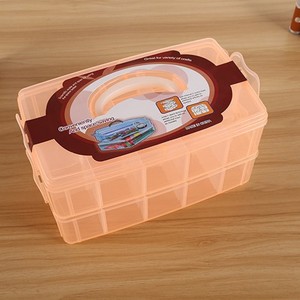 Plastic 24-Compartment 4-Layer Storage Box With Lid Organizer For Food And Miscellaneous Items Rectangle Standing Type - Product Image 3
