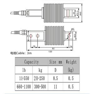 벨로우즈형 센서 20 kg - 500kg 고정밀 전자 센서 벨트 스케일 F6 장력 및 압력 전자 저울 - Product Image 6