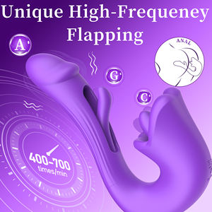 4-in-1 Hohl-Dildo und G-Punkt-Vibrator mit Klopf-, Zungenleck-, Beiß- und Schlag-Funktionen zur Klitorisstimulation, Sexspielzeug für Frauen - Product Image 4