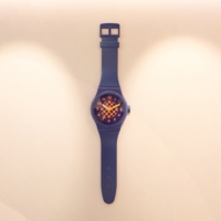 Reloj de pared de plástico de 10 pulgadas de diseño único, con forma de reloj analógico Art Deco, patrón abstracto para niños, decoración navideña escolar
