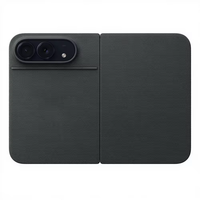 Étui tissé Flip Tech avec support magnétique pliable, couleurs personnalisées, logo OEM, étui de téléphone pliable pour iPhone Duo, anti-chute, fin