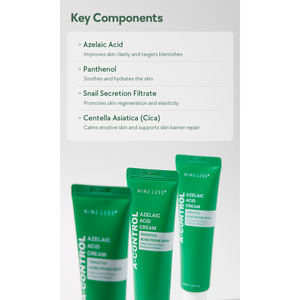 [NINELESS] Crème à l'acide azélaïque A-Control 50ml avec hydratant Cica Barrier et crème non comédogène pour apaiser - Product Image 6
