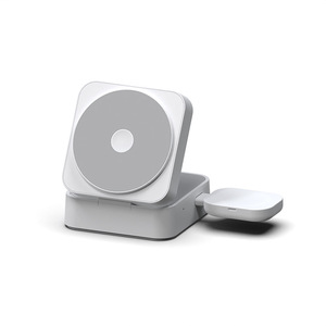 Nouveau <span class=keywords><strong>chargeur</strong></span> sans fil magnétique pliable 3 en 1 avec câble intégré pour iPhone, Apple Watch, <span class=keywords><strong>AirPods</strong></span>, station de charge de bureau - Product Image 1