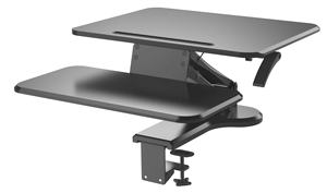 Support en V, bureau Portable, hauteur réglable, bureau sur pied, table de travail, s'adapte à deux moniteurs - Product Image 3