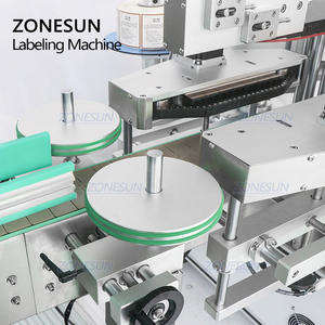 ZONESUN ZS-TB963 High Speed Flat Oval Transparent Bottle Sticker Label Double Side Round Bottle Labeling Machine With <strong>Date</strong> <strong>Coder</strong> - Product Image 2