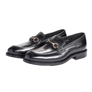 Mocassins de luxe pour hommes en cuir véritable, souples et élégants, à enfiler, anti-odeur, avec boucle métallique de haute qualité, pour mariages et soirées - Product Image 1