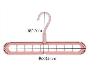 En gros, Organisateur de vêtements multifonctionnel en plastique pliable à 9 trous, avec rotation à 360 degrés, 9-en-1 - Product Image 4