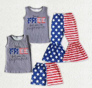 Sibling Baby Girls Boys 4th Of July Free Holiday <b>Clothes</b> Sets - Product Image 1