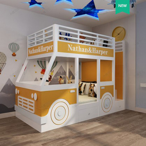 <span class=keywords><strong>Lit</strong></span> de chariot en bois pour enfants de style vintage classique, style simple, meubles de chambre d'enfant, <span class=keywords><strong>lit</strong></span> <span class=keywords><strong>superposé</strong></span> au design unique - Product Image 2