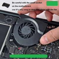 Ventilateur de processeur pour ordinateur portable App-le pour Macbook Pro 13 "Unibody Fan pour ordinateur portable A1278 Model Year 2010/2011/2012