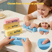 Balle anti-stress souple en PU à remontée lente, jouet sensoriel en forme de beurre pour enfants et adultes, cadeau promotionnel