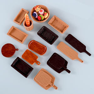 Accessoires en résine DIY Maison de poupée Miniature alimentaire de jeu Accessoires de jeu Plateau à poignée Simulation <span class=keywords><strong>Mini</strong></span> - Product Image 2