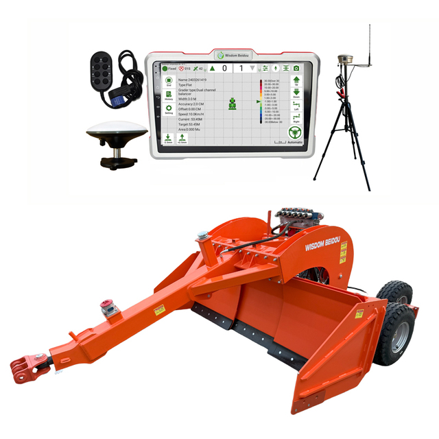 WISDOM BEIDOU Newest Land Leveling Machine Efficient Field Leveling Agricultural Machinery Satellite System RTK Base Station