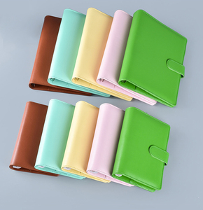 Wholesale Notebook Loose Leaf Refillable Spiral Budget Binder Planner Cover A6 A5 PU Leather Budget Binders Notebook