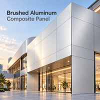 Panneau composite en aluminium brossé, finition couleur personnalisée, 3 mm 4 mm, pour cloisons de bureau