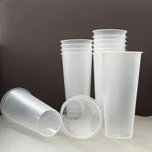Nouveau design de gobelets en plastique gobelets d'injection de PP givré bon prix logo personnalisé utilisation de soda