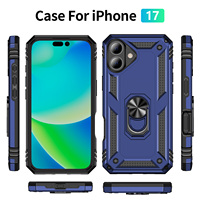 2-in-1 Stoßfeste Dual-Layer Armor Handyhülle für iPhone 17 18 Kratzfeste Hülle mit Metallring